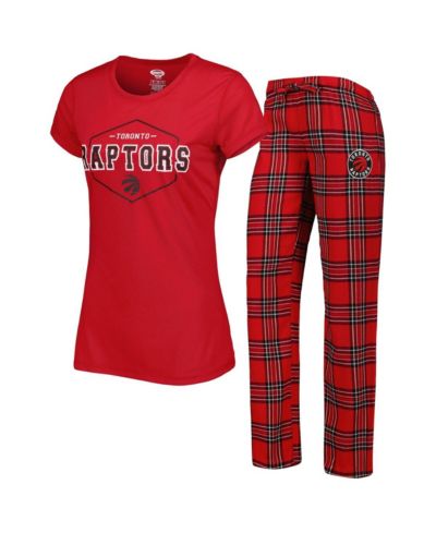 Women's Concepts Sport комплект из футболки и пижамных брюк Toronto Raptors, красный и черный