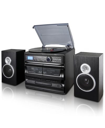 Trexonic 3-Speed Vinyl Turntable Bluetooth CD Player Home Stereo System