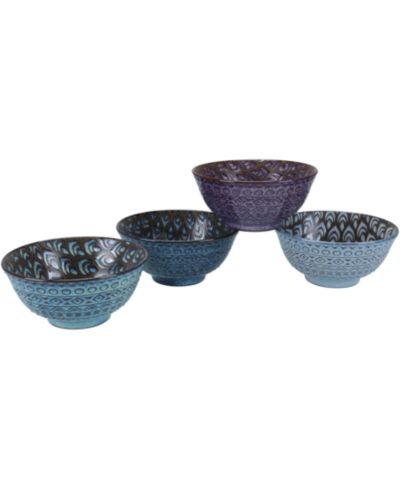 BIA Cordon Bleu Set of Four Ooh La La Terrin Assorted Bowls, 24 oz