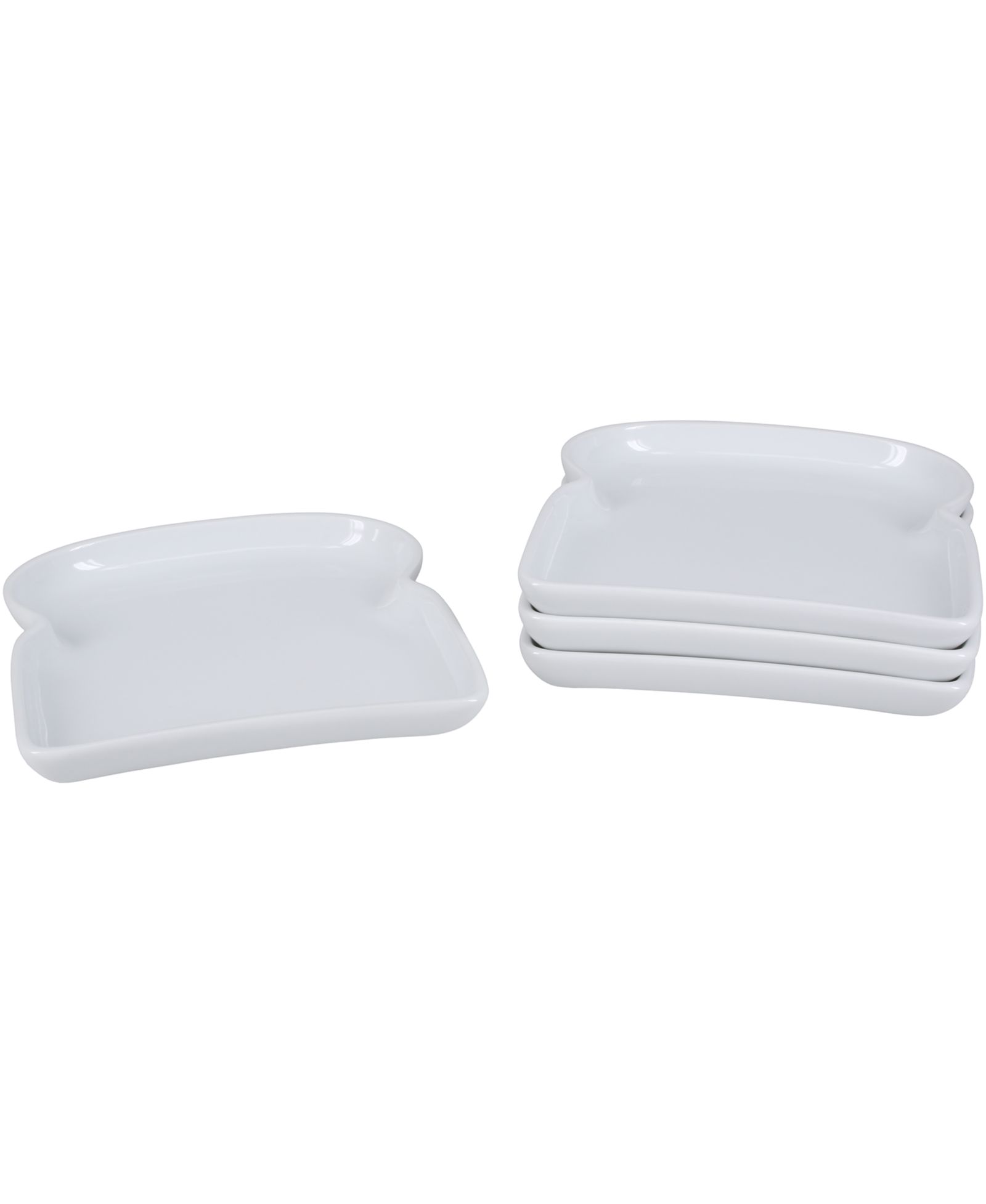 BIA Cordon Bleu Toast Shaped Plates, 6.25 "