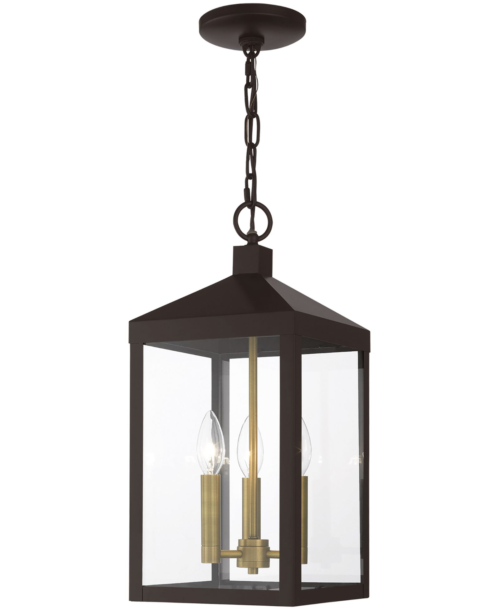 Уличный подвесной фонарь Livex Nyack 3 Light Outdoor Pendant Lantern
