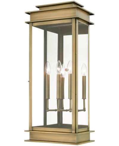 Уличный настенный фонарь Livex Princeton 3 Light Extra Large