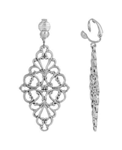 Серьги-клипсы 2028 Filigree Diamond Shape