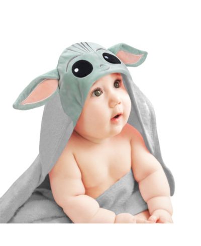 Полотенце для купания Lambs & Ivy Baby Boys Star Wars The Child/Baby Yoda/Grogro Gray Hooded