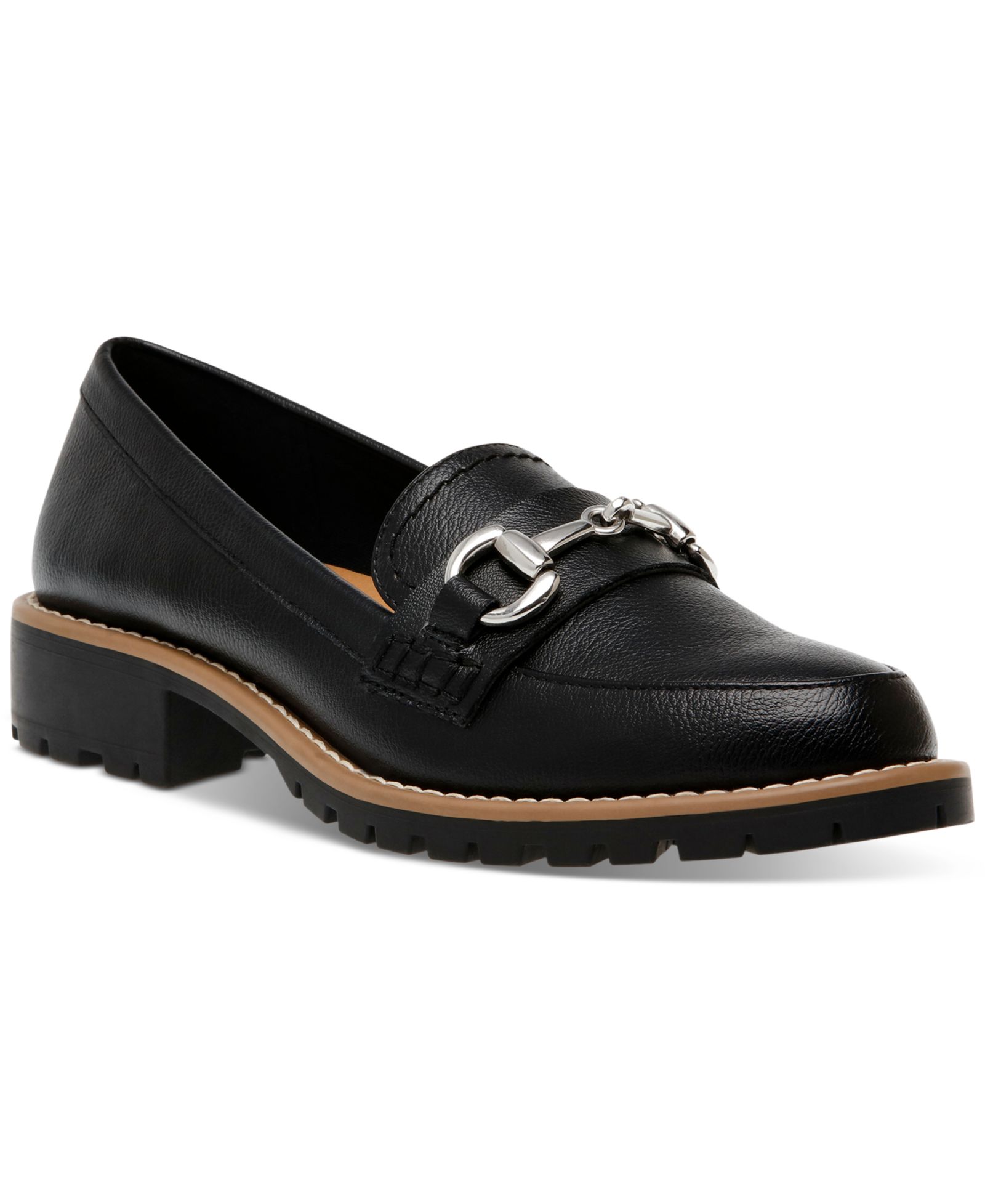 DV Dolce Vita Women's Celeste Tailored Hardware Chain Lug Sole Loafers