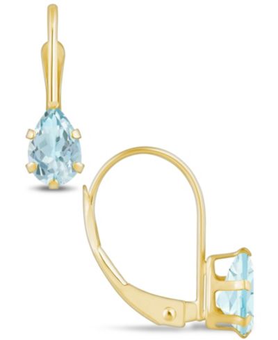 Macy's Серьги с аквамарином (3/4 Ct. T.W.) в 10K золоте