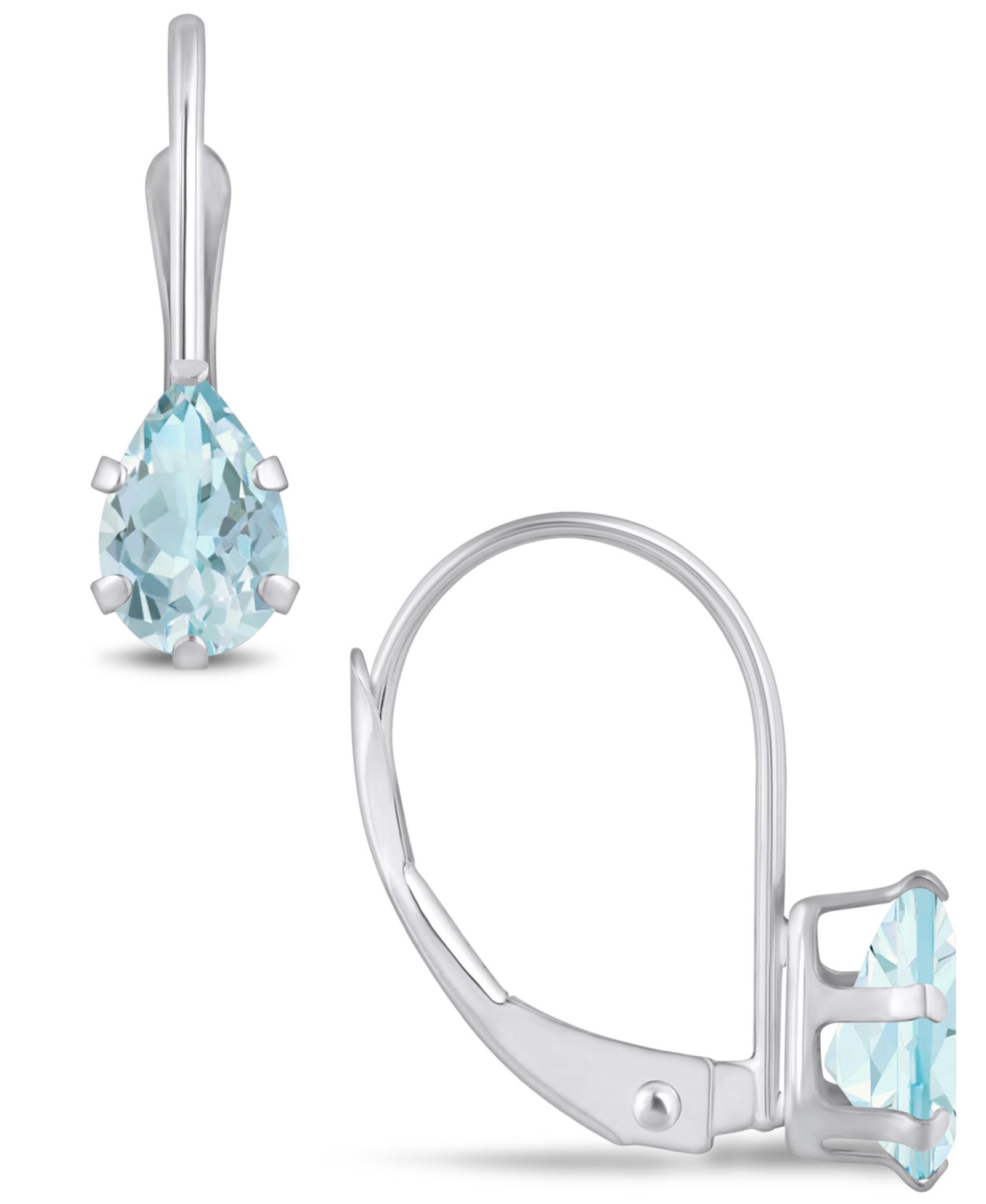 Macy's Серьги с аквамарином (3/4 Ct. T.W.) в 10K золоте