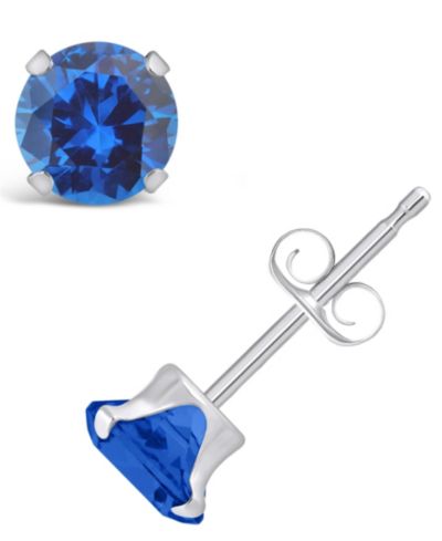 Серьги-гвоздики Macy's Gemstone в белом золоте 10k
