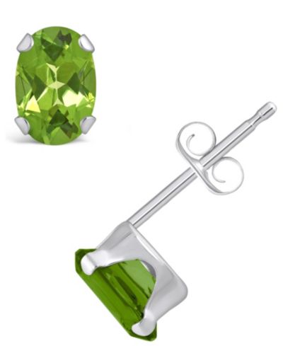 Серьги-гвоздики Macy's Gemstone в 10k White Gold