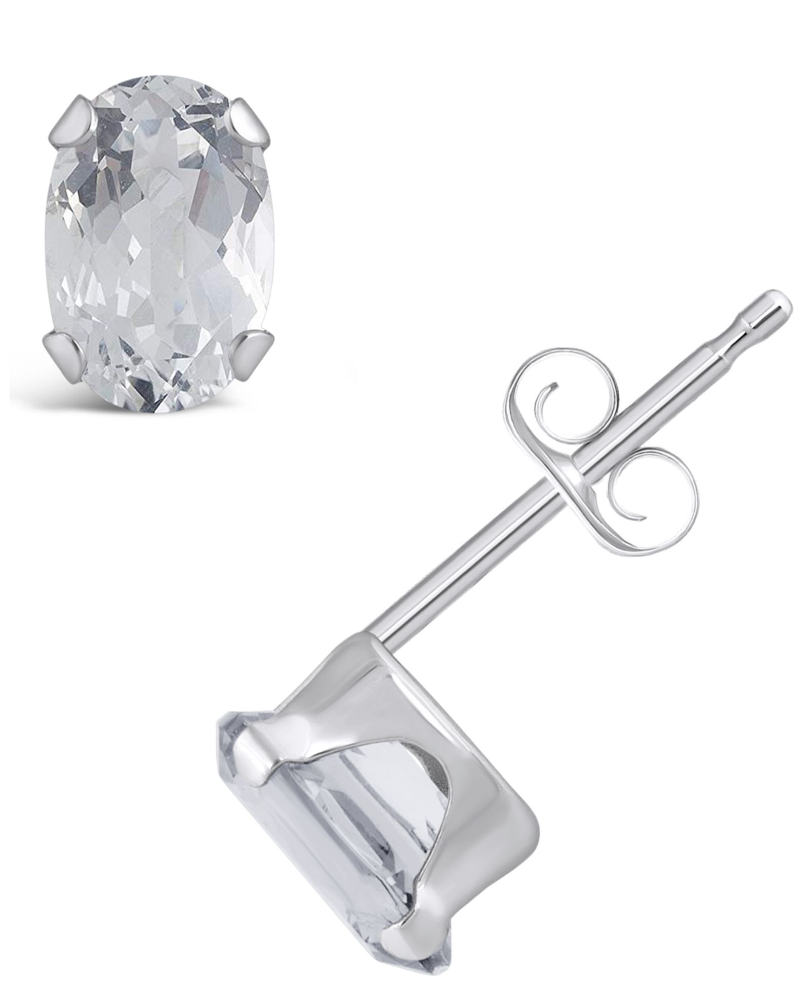 Серьги-гвоздики Macy's Gemstone в 10k White Gold