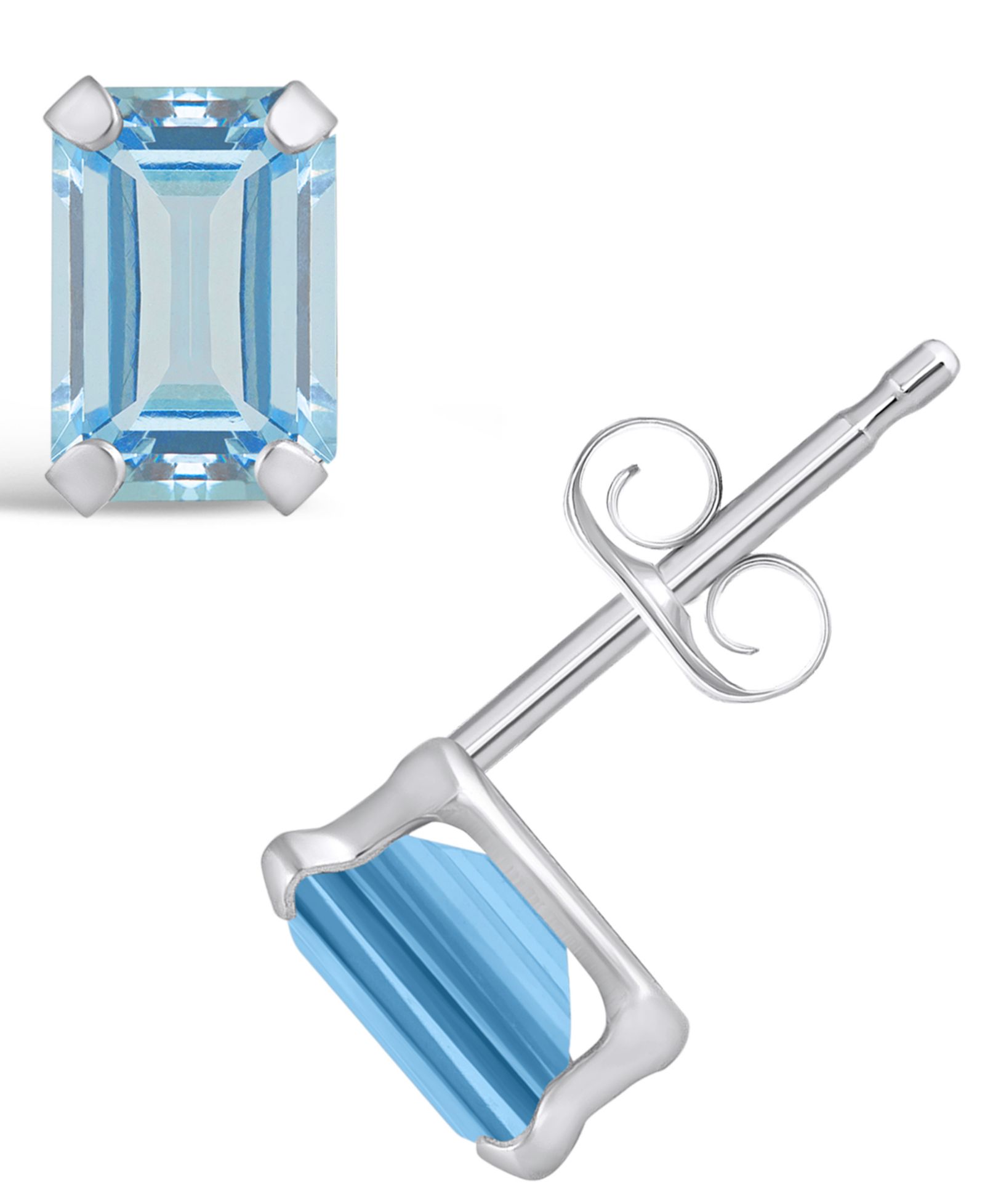 Серьги-гвоздики Macy's с драгоценными камнями, 10k белое золото