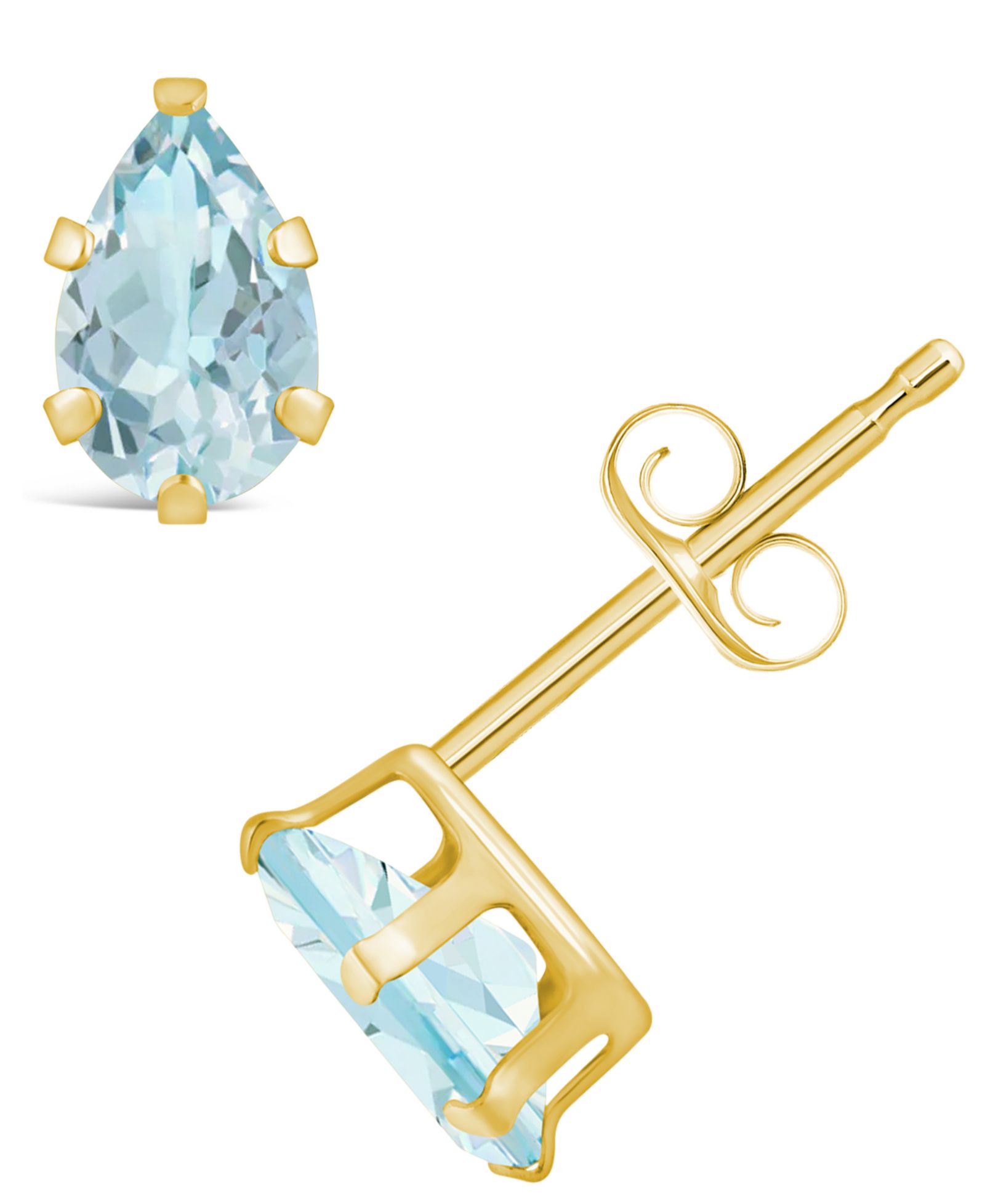 Macy's Gemstone Stud Earrings in 10k Yellow Gold