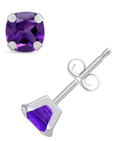 Серьги-гвоздики Macy's Gemstone в белом золоте 10k