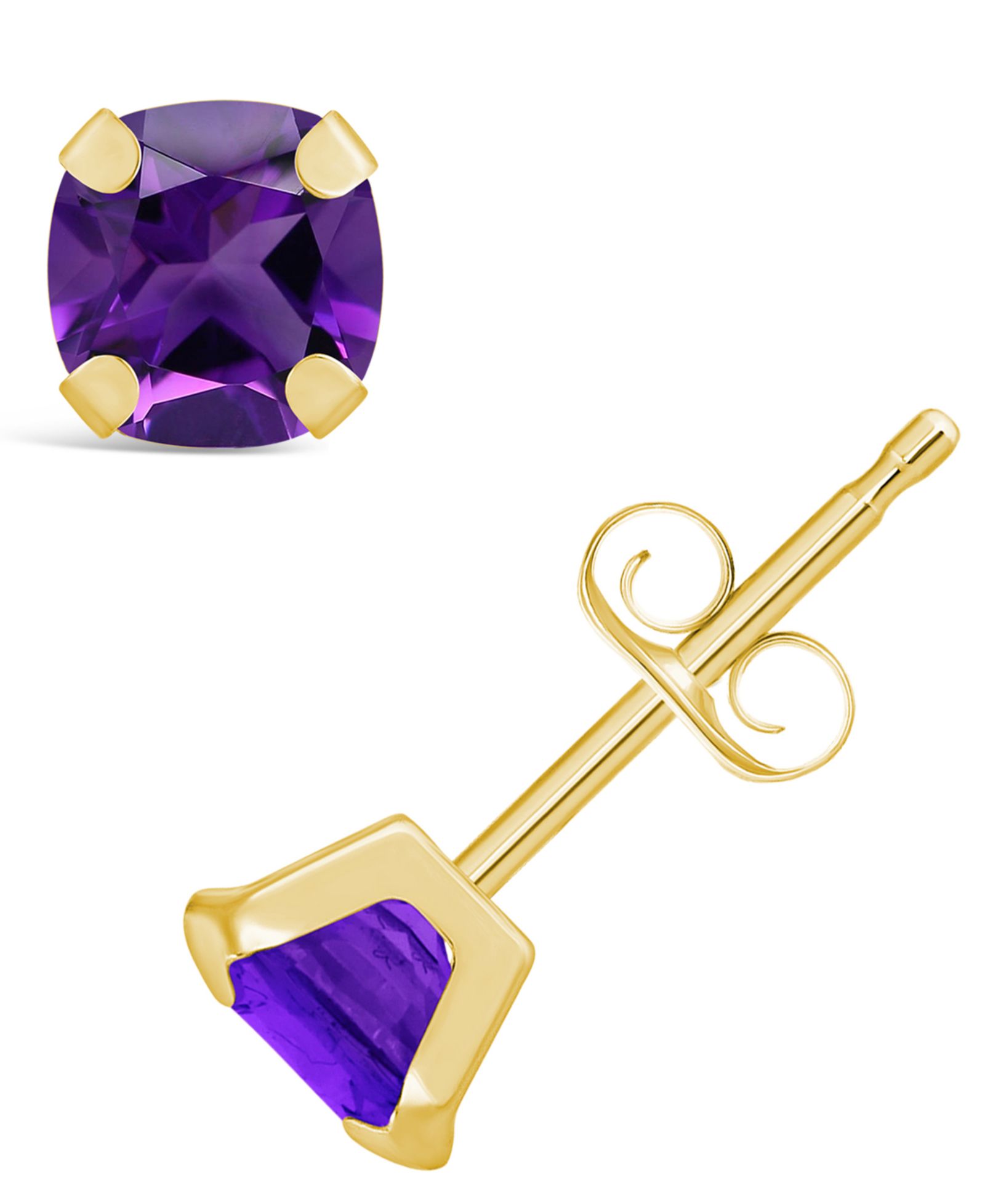 Macy's Gemstone Stud Earrings in 10k Yellow Gold