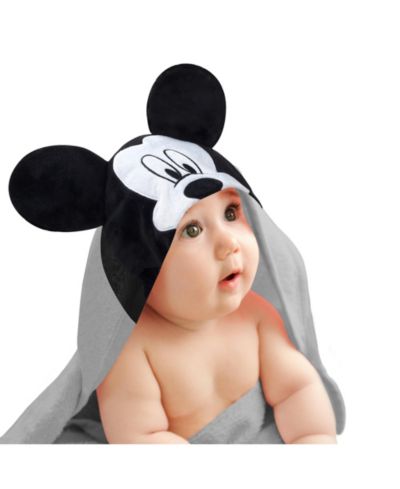 Полотенце для купания Lambs & Ivy Disney Mickey Mouse, серое, хлопок