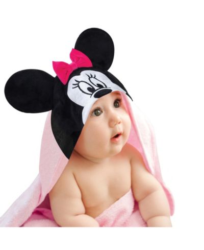 Lambs & Ivy розовое махровое полотенце с капюшоном Disney Minnie Mouse для девочек