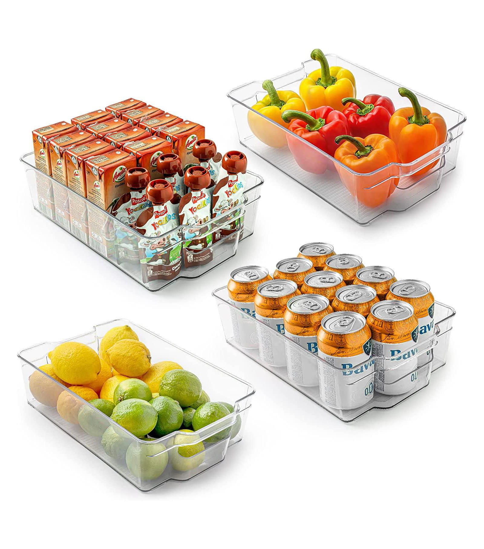 Набор контейнеров для хранения Zulay Kitchen 4 шт. Large Clear