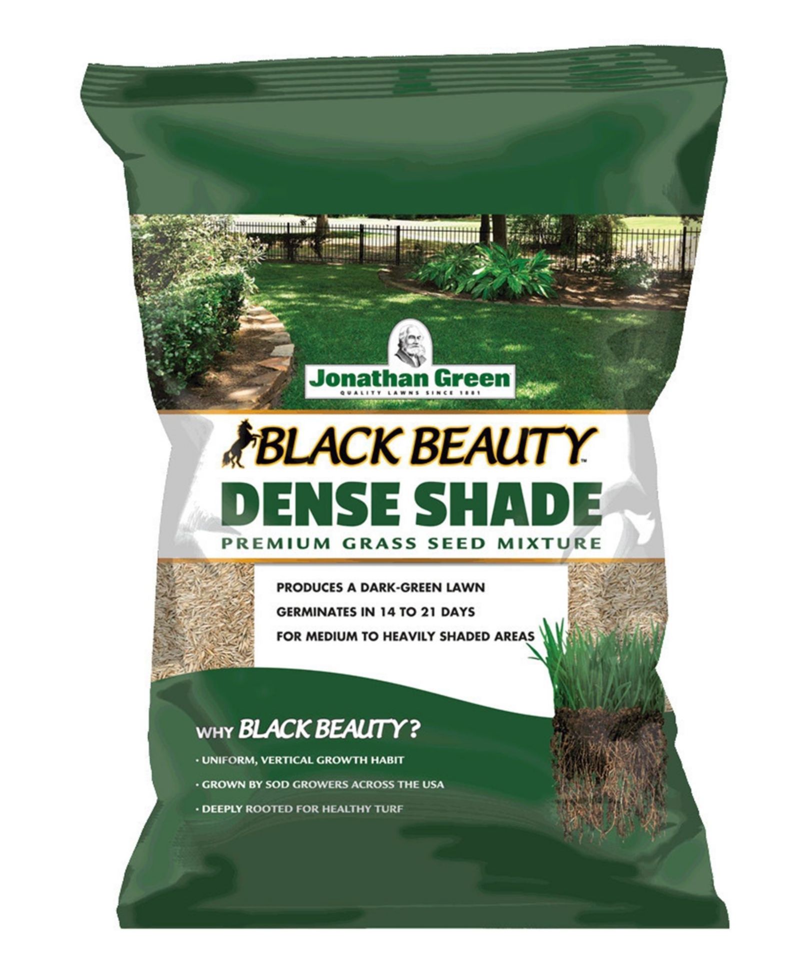 Jonathan Green Black Beauty Dense Shade Grass Seed Mix, 3lb bag