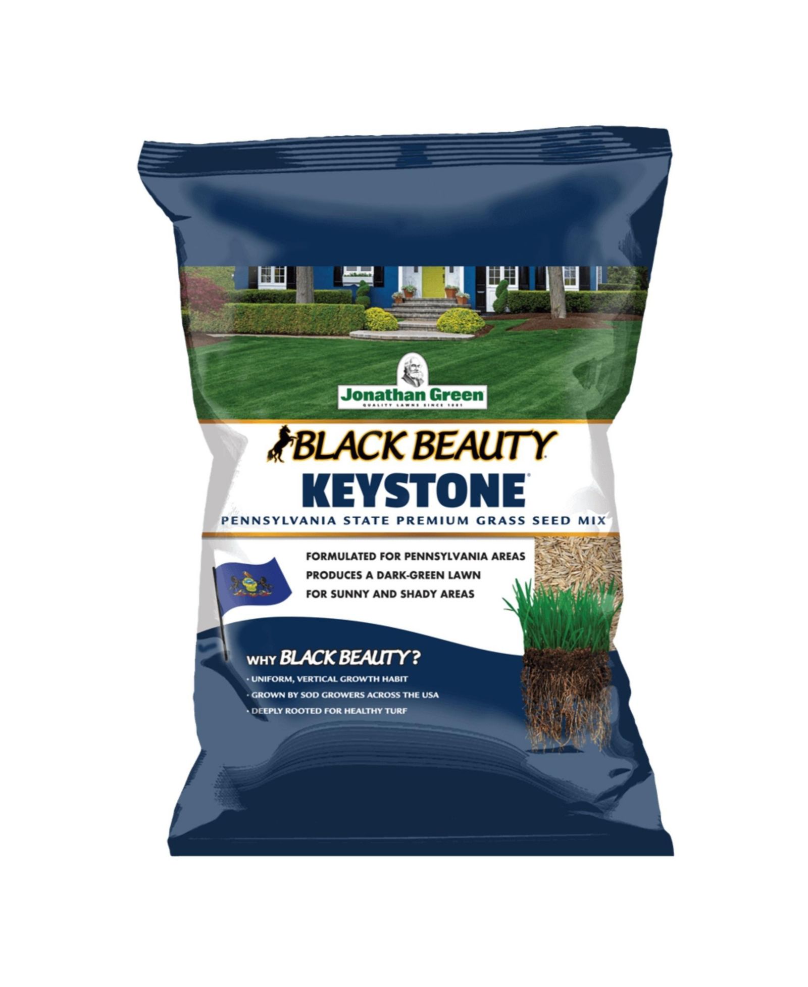 Смесь семян травы Jonathan Green Black Beauty Keystone Pennsylvania 3lb
