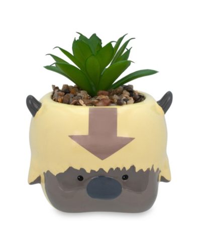 Керамический горшок Silver Buffalo Avatar The Last Airbender Appa, 6 дюймов, с искусственным суккулентом