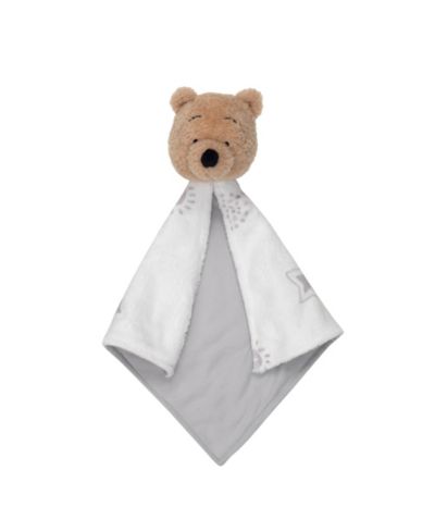 Lambs & Ivy Disney Baby WINNIE THE POOH Lovey White/Gray Security Blanket
