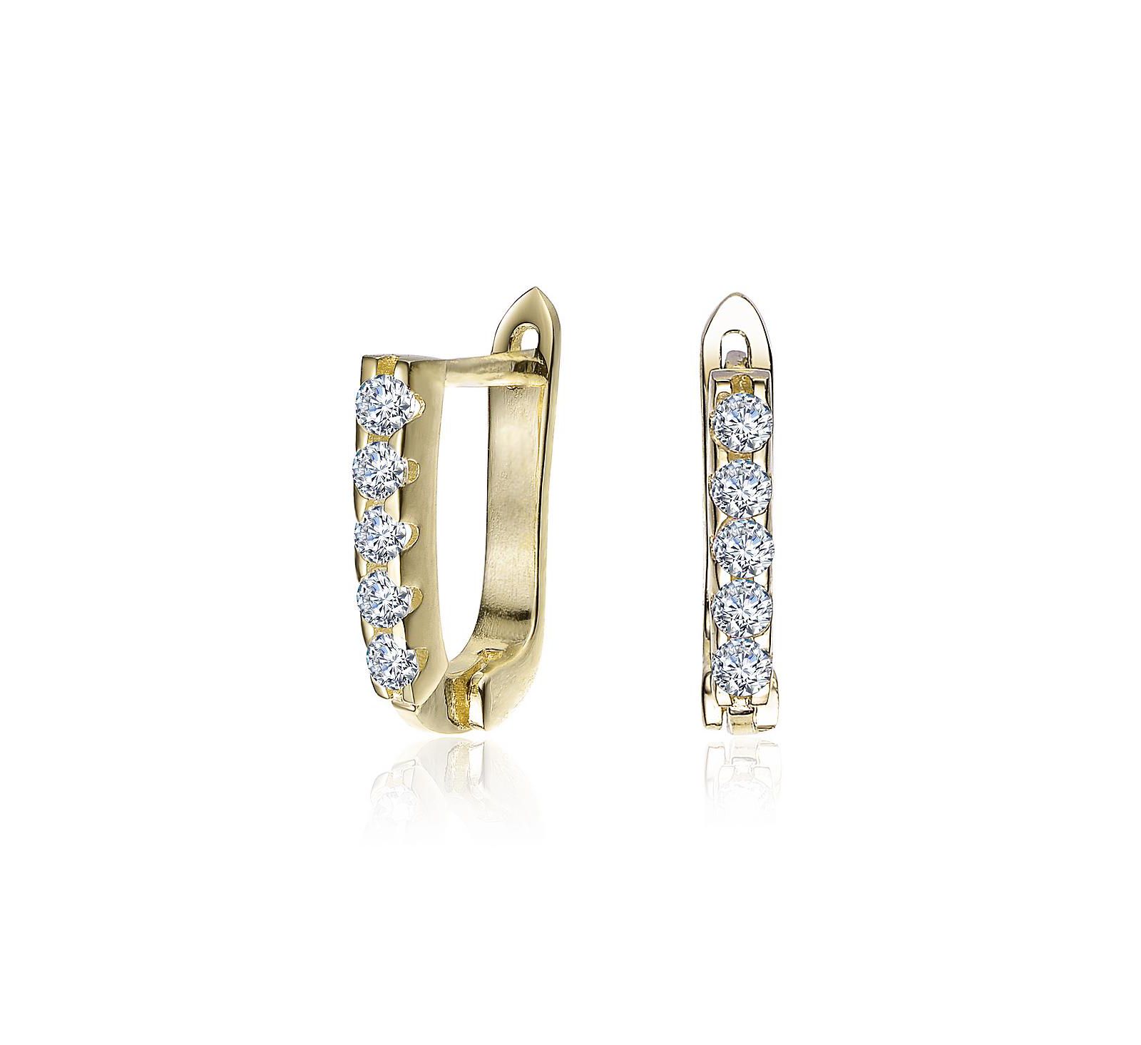 Серьги-кольца Rachel Glauber Dainty Clear Cubic Zirconia Extra Mini