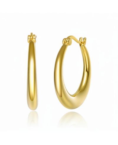 Rachel Glauber элегантные серьги-кольца Saddleback, позолота 14K, высокая полировка