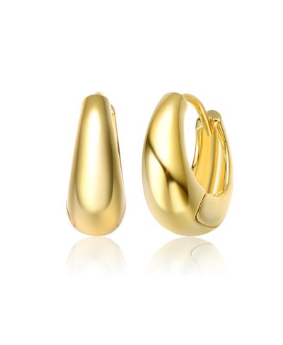 Genevive Элегантные серьги-кольца 14K Gold Plated
