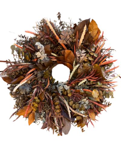 Декоративный венок GreenishBlu Sunset Real Preserved Fall, 24"