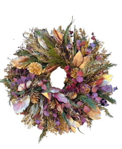 Декоративное венок GreenishBlu Red and Gold Real Preserved, 24"