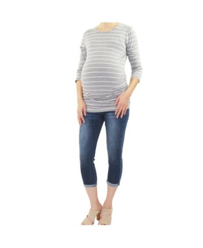 Материнские джинсы Indigo Poppy Skinny с подворотами
