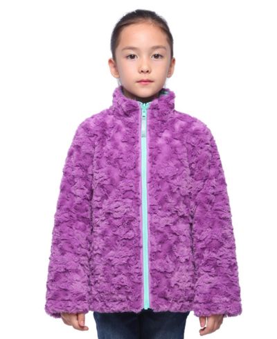 Rokka&Rolla Girls Reversible Sherpa Fleece Puffer Jacket