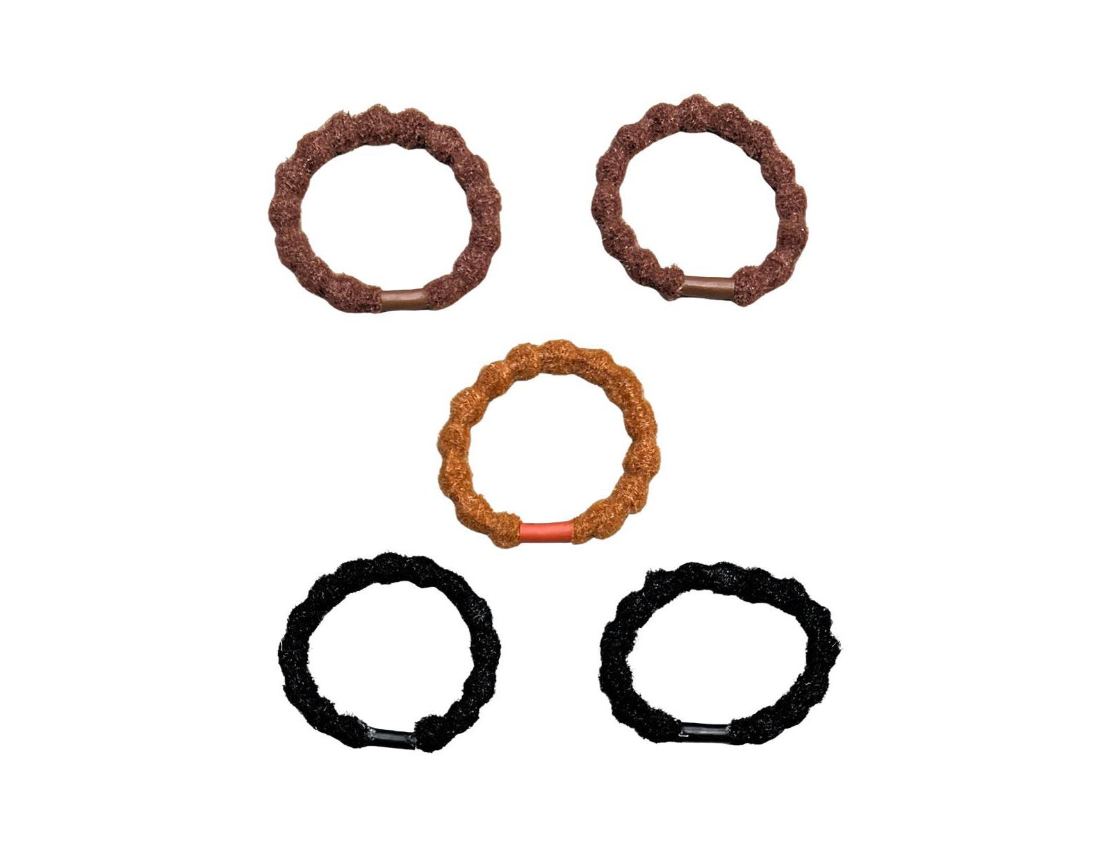 Hair Tie Set of 5 - Dark Hair