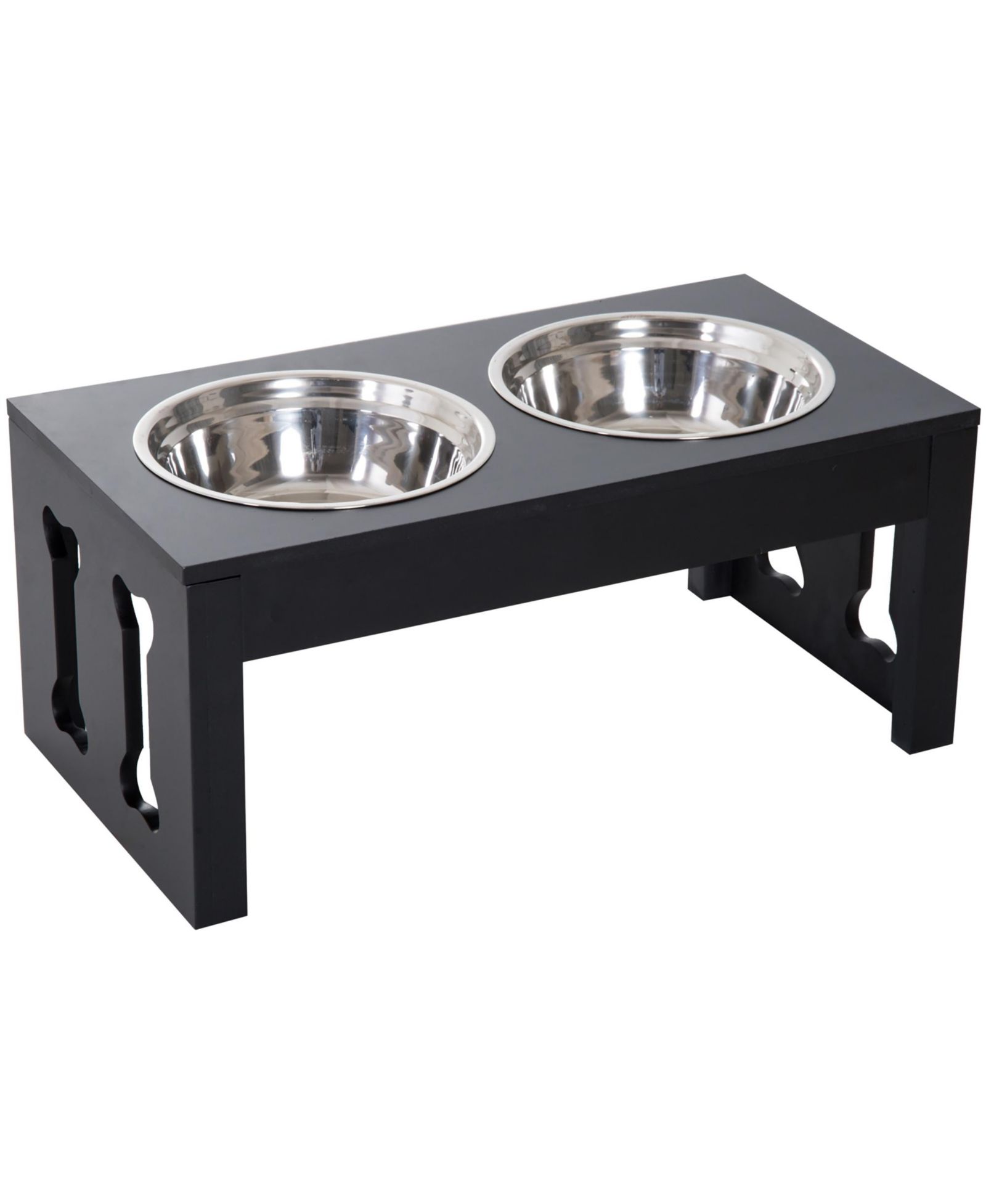 Подставка для мисок PawHut 10" для собак, двойная из нержавеющей стали