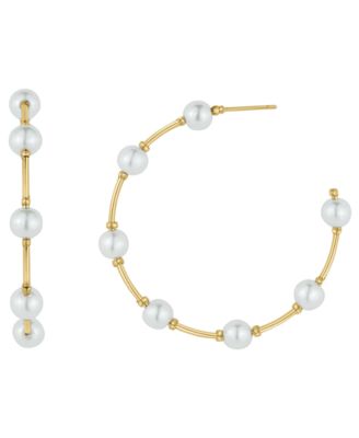 Серьги-кольца And Now This Imitation Pearl C Hoop