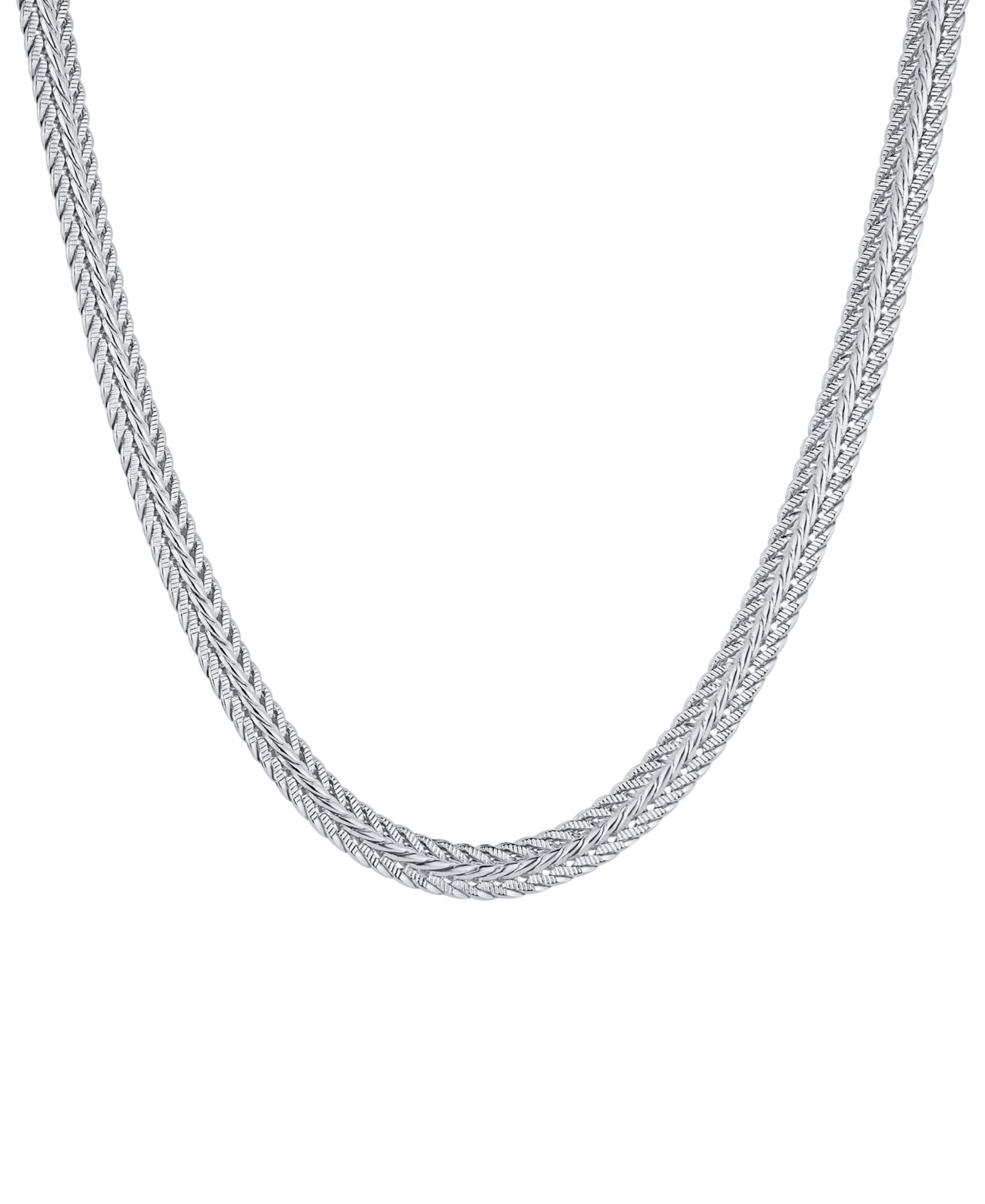 And Now This Fine Silver-Plated Woven Necklace
