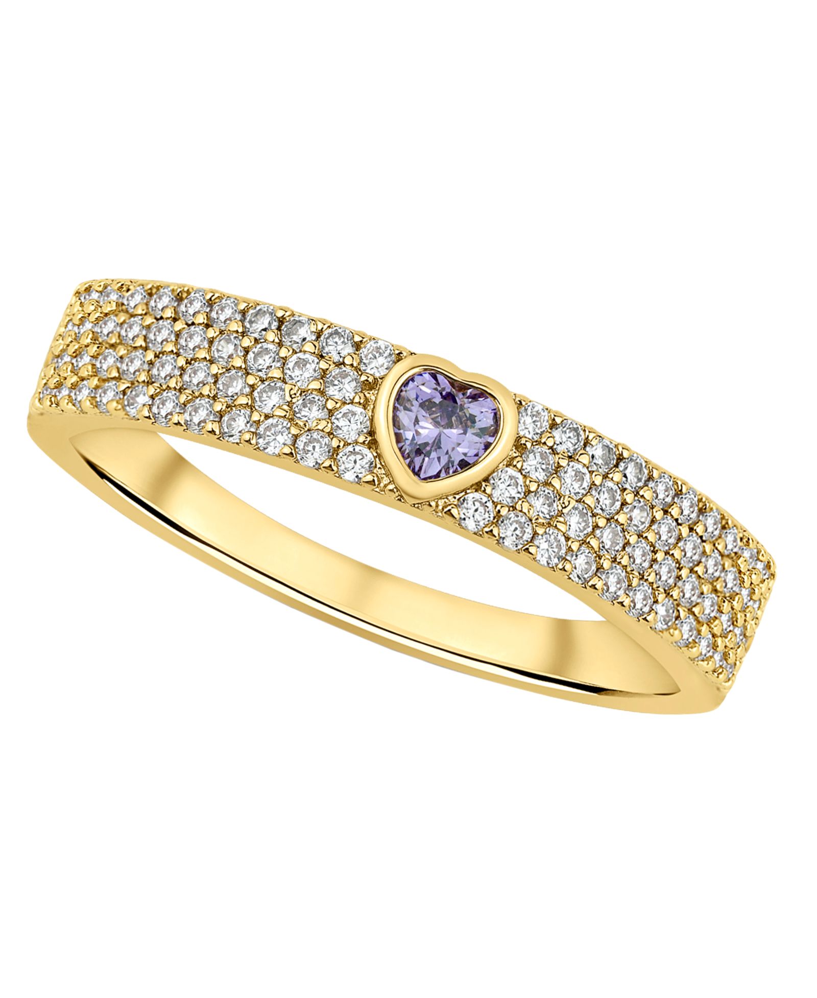Кольцо And Now This Cubic Zirconia 18K Gold-Plated Heart