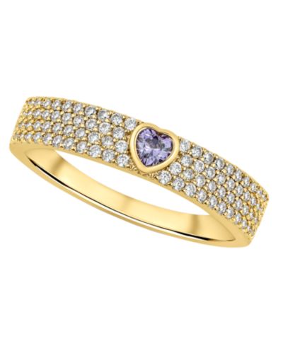 Кольцо And Now This Cubic Zirconia 18K Gold-Plated Heart