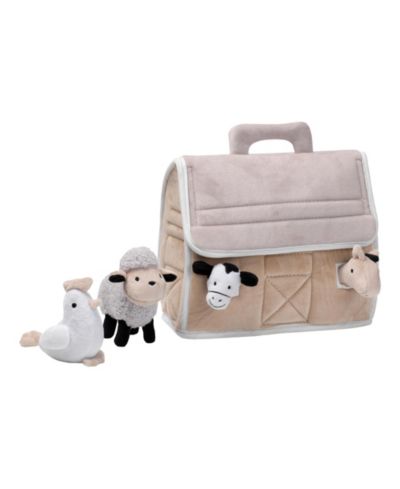 Мягкая игрушка Lambs and Ivy Baby Farm Barn с 4 животными - Taupe/Gray/White
