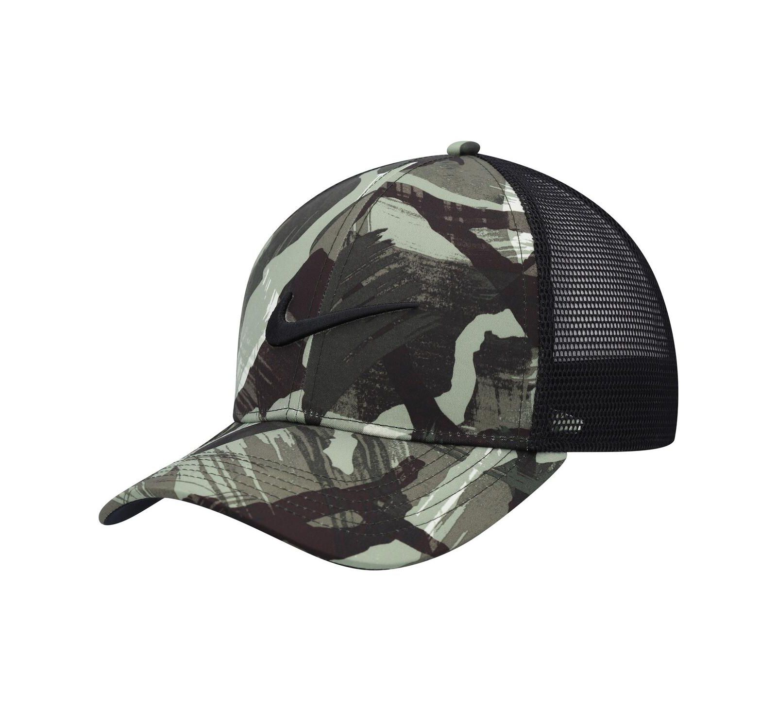 Men's Nike Camo and Black Legacy91 Trucker Performance Snapback Hat
