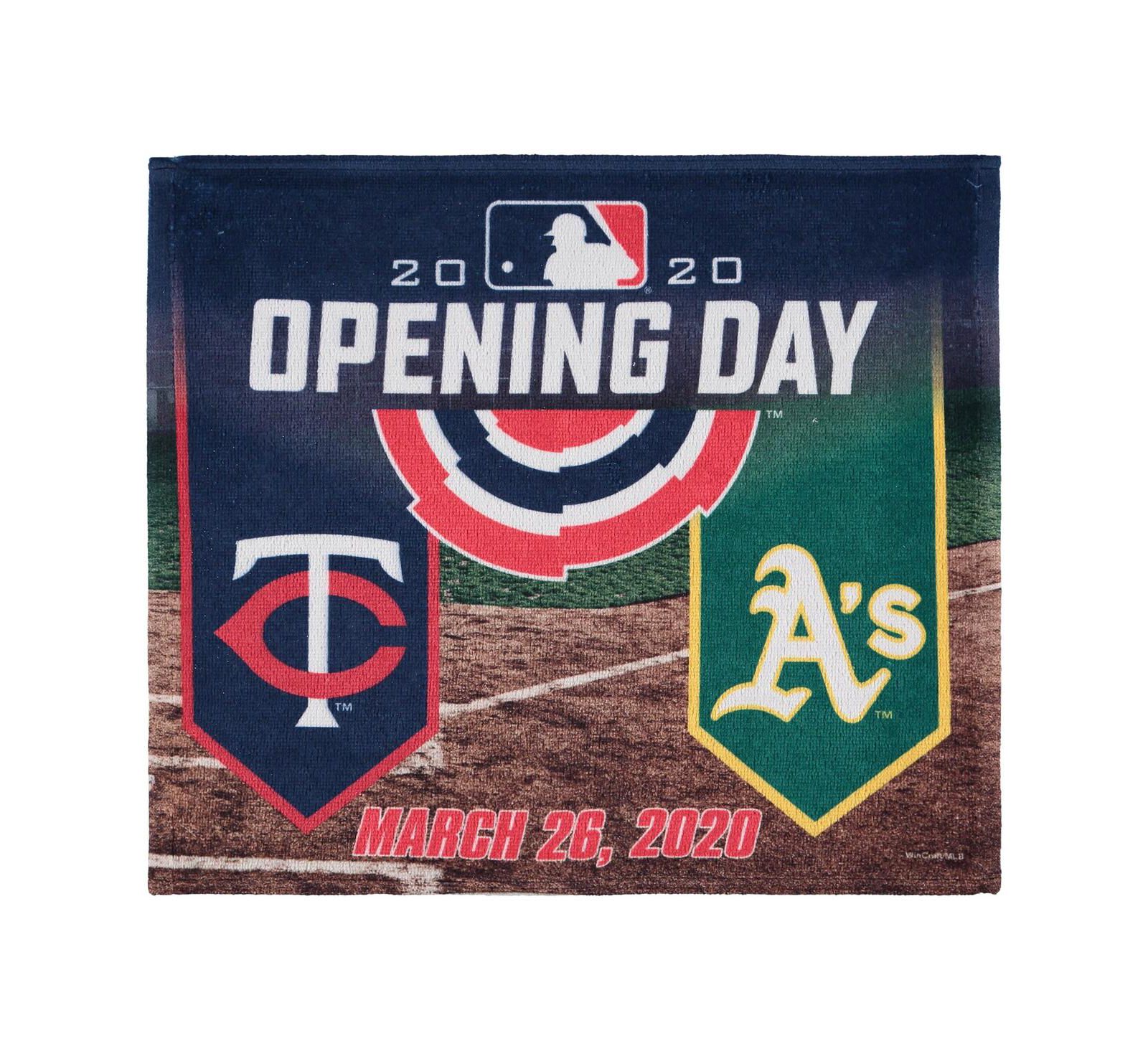 Полотенце для болельщиков Wincraft Oakland Athletics vs. Minnesota Twins 15" x 18" 2020 Opening Day Rally Towel