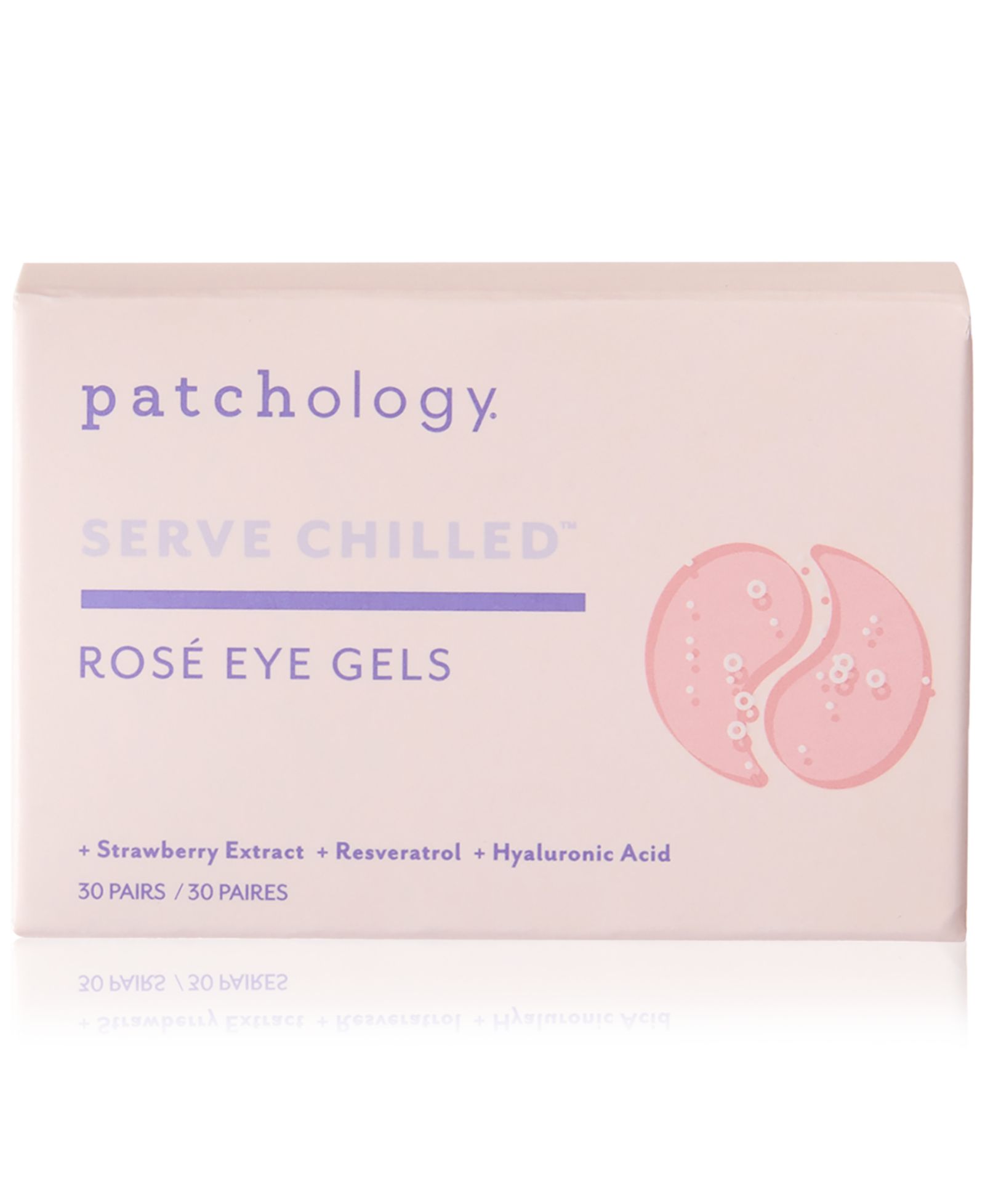 Patchology охлаждающие гелевые маски для глаз Rosé, 30 пар