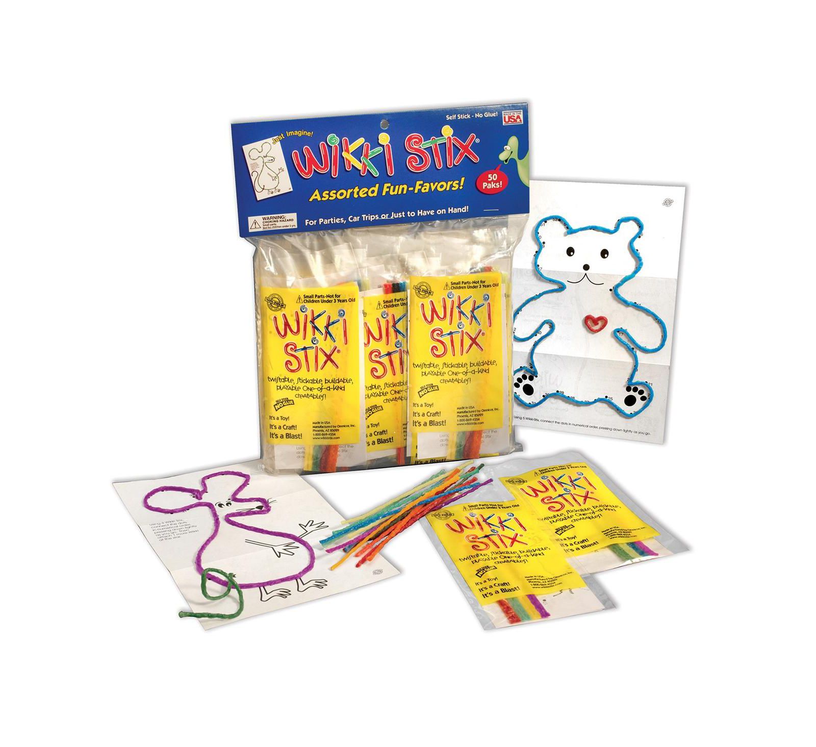 Wikki Stix - Individually Packaged - Assorted Fun Favors - Pack of 50