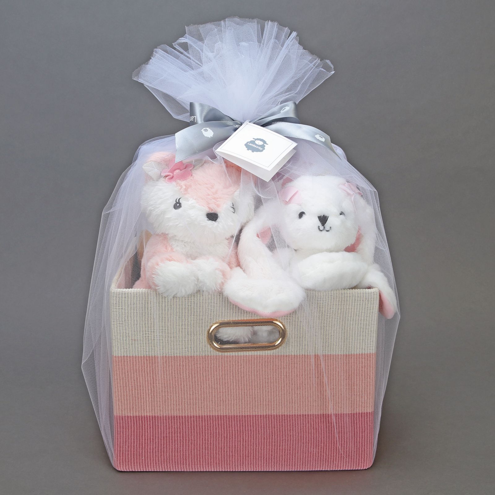 Lambs & Ivy подарочный набор для младенцев Pink/White, 5 предметов
