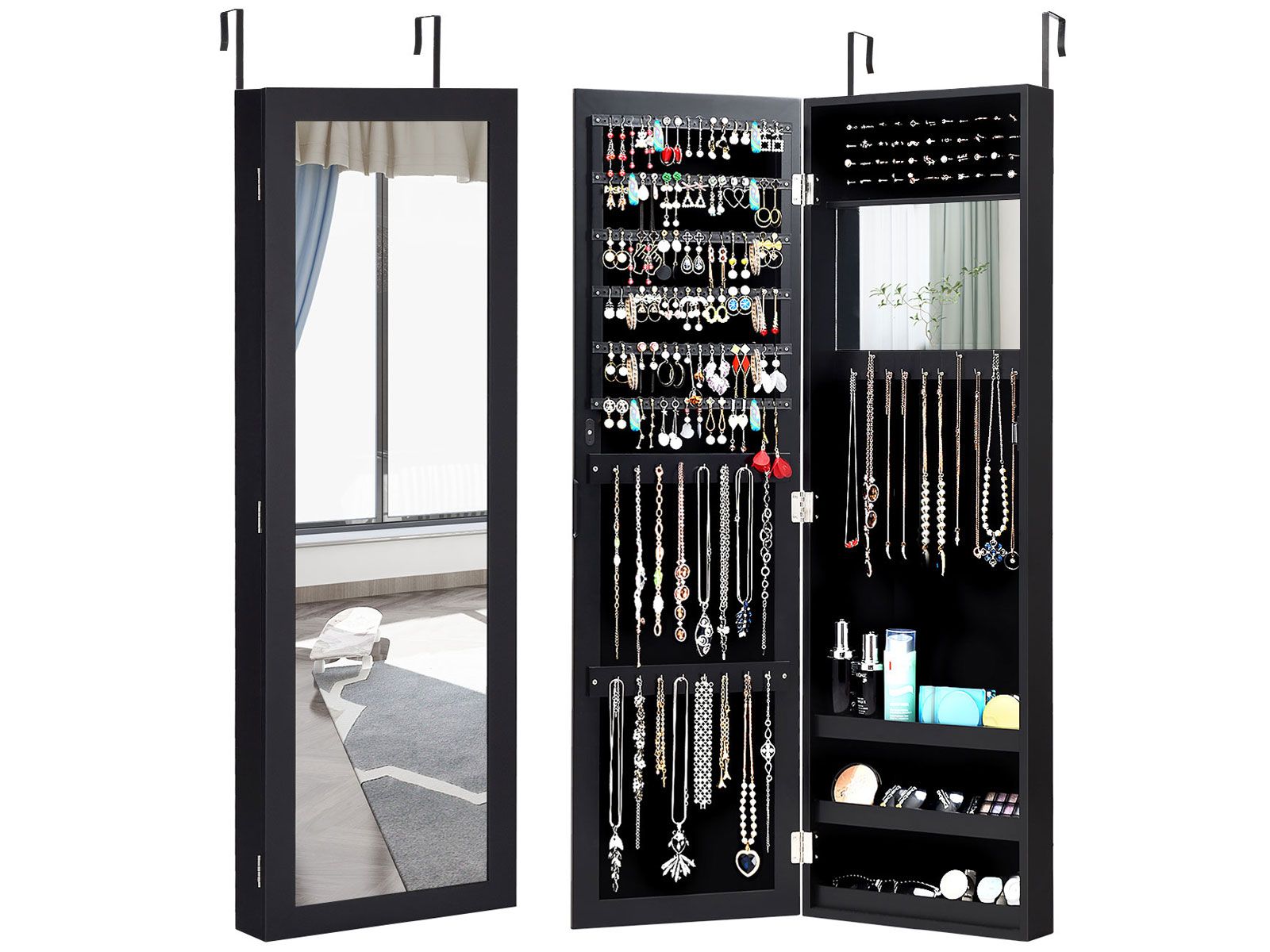 Зеркальный шкаф для украшений Wall Door Mounted