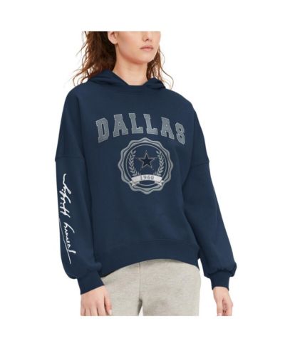 Женский худи Tommy Hilfiger Navy Dallas Cowboys Becca с заниженной линией плеча