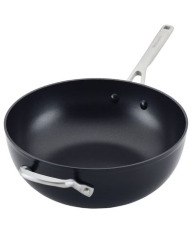 KitchenAid Hard-Anodized Aluminium 12.25" Induction Non-stick Wok with Helper Handle