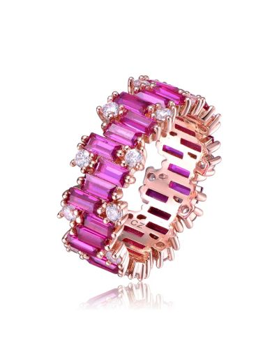 Кольцо с Cubic Zirconia и напылением 18K Rose из стерлингового серебра
