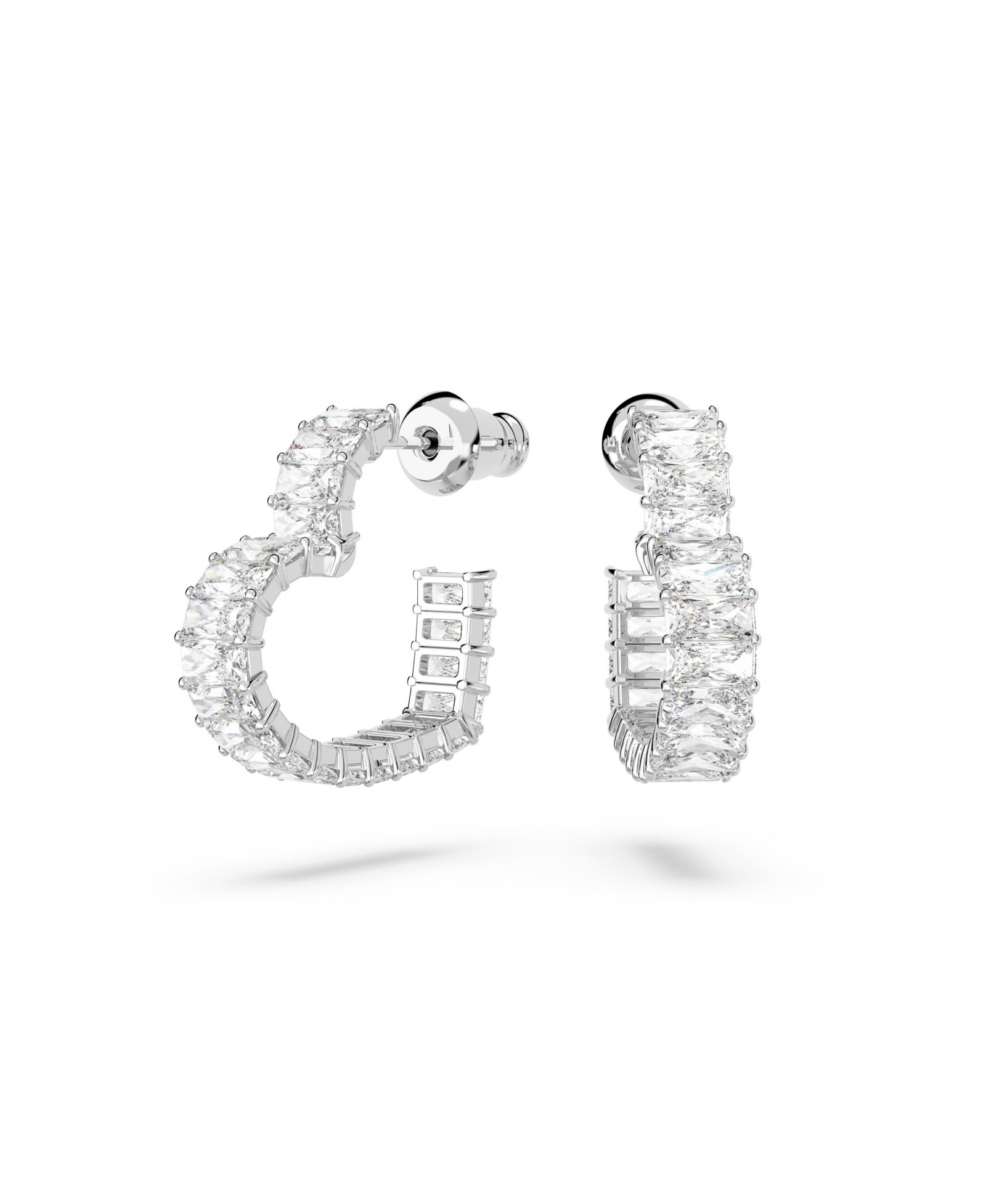 Серьги-кольца Swarovski Crystal Heart Small Matrix