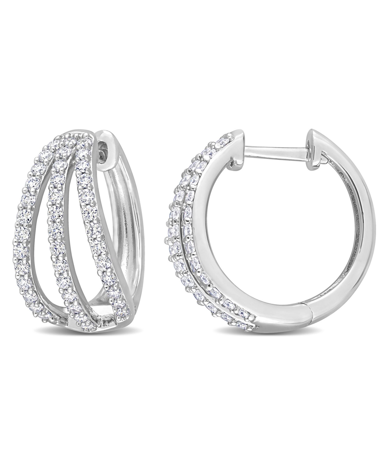 Серьги-кольца Macy's Moissanite в стерлинговом серебре 4/5 ct. t.w.